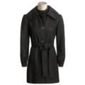 Marvin Richards Melton Wool Coat with Gathered Cuffs (For Women)
