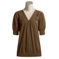Pulp Double V Sweater - Cotton, Short Sleeve (For Women)