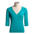 Shebeest Bamboo Wrap Shirt - ¾ Sleeve (For Women)