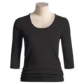 Katherine Barclay Cotton-Rich Knit Shirt - Roll Neck, ¾ Sleeve (For Women)
