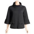 Joan Vass Cotton Jacquard Pullover (For Women)
