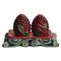 Zrike Tracy Porter Winter Salt and Pepper Tray - 3-Piece