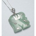 Gemstar Pendant Necklace - Green Jade
