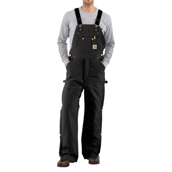 Carhartt Zip-to-Thigh Bib Overalls - Quilted Lining (For Men)