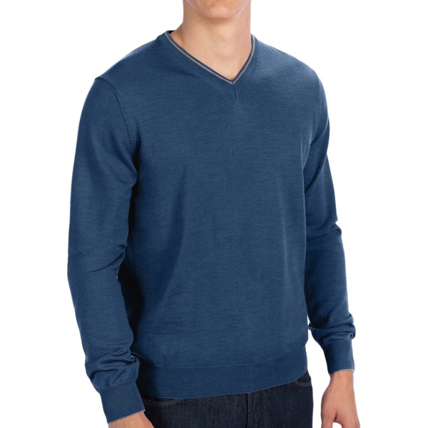 Toscano V-neck Sweater - Merino Wool (for Men)