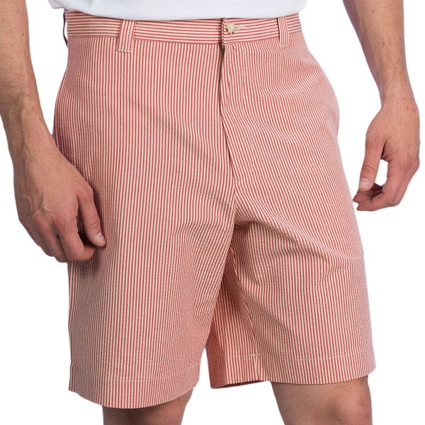 Charleston Khakis Seersucker Shorts - Flat Front (For Men)