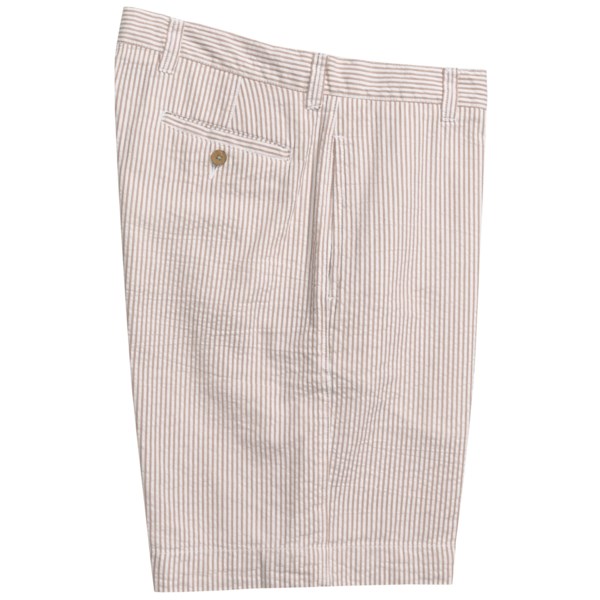 Vintage 1946 Cotton Seersucker Shorts - Flat Front (For Men)