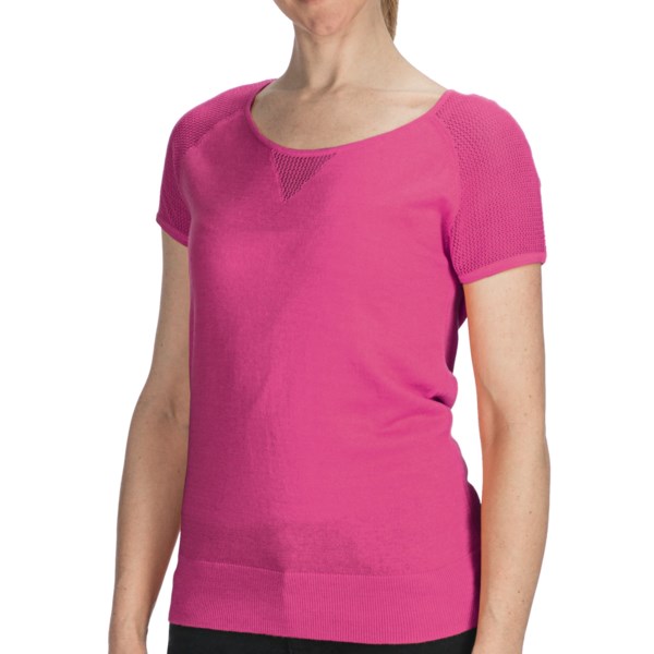 August Silk Cotton-Modal Shirt - Short Sleeve (For Women)