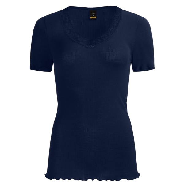 Calida Kirstin T-Shirt - Wool-Silk, Short Sleeve (For Women)