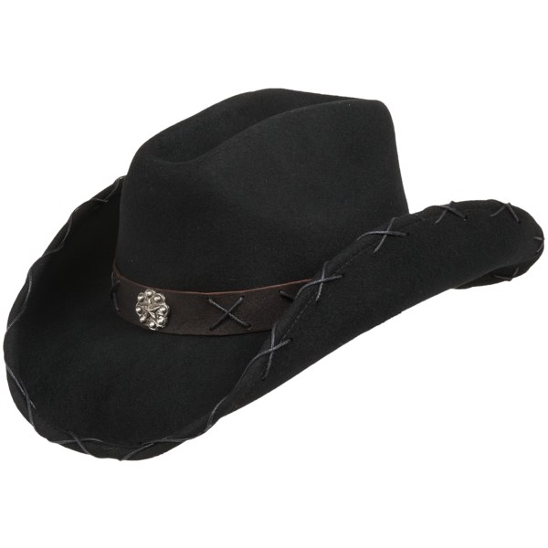 Scala Cattlemen Western Hat - Wool Felt, Cheyenne Crown (For Men and Women)