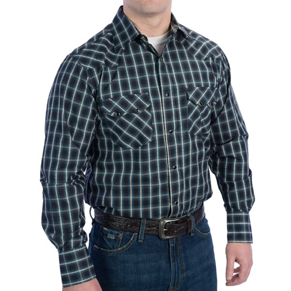 Resistol University Sawtooth Plaid Shirt - Long Sleeve (For Men)
