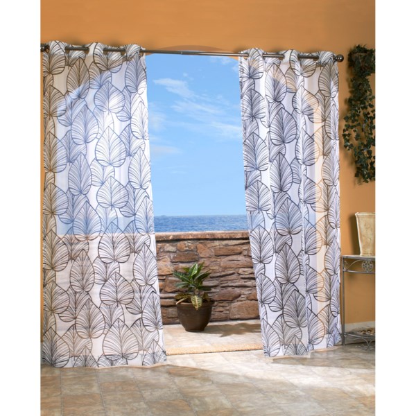 Outdoor Decor Biscayne Sheer Indoor/Outdoor Curtains - 108x84?, Grommet-Top