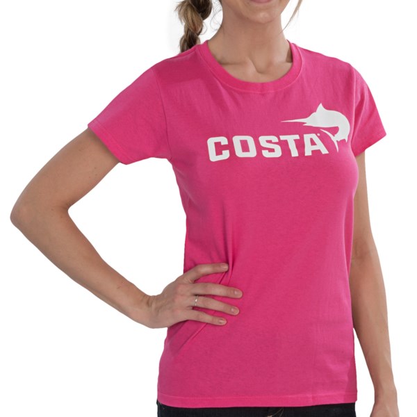 Costa Marlin Logo T-Shirt - Short Sleeve (For Women)