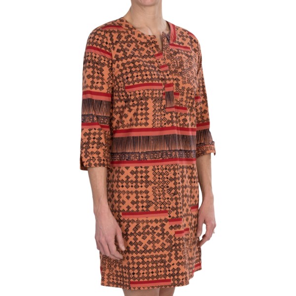 Gramicci Olimpia Kaftan Dress - Notch Neck, 3/4 Sleeve (For Women)