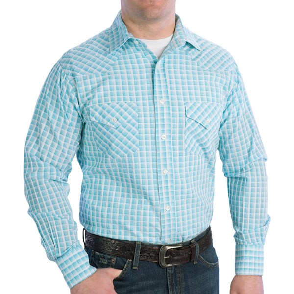 Rancho Estancia Dobby Shadow Grid Shirt - Long Sleeve (For Men)