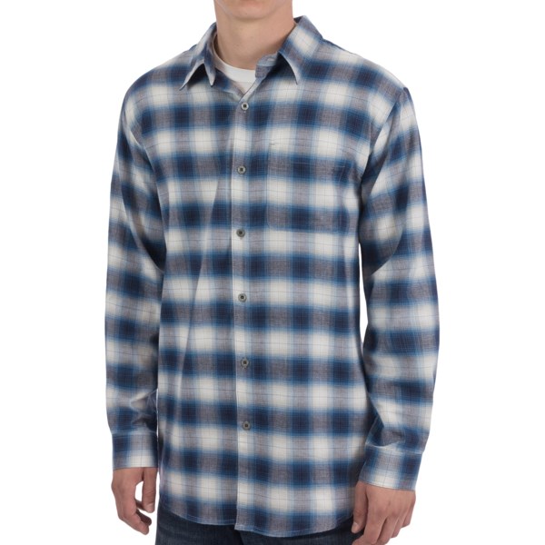 White Sierra Yarmouth Plaid Shirt - Cotton-Modal, Long Sleeve (For Men)