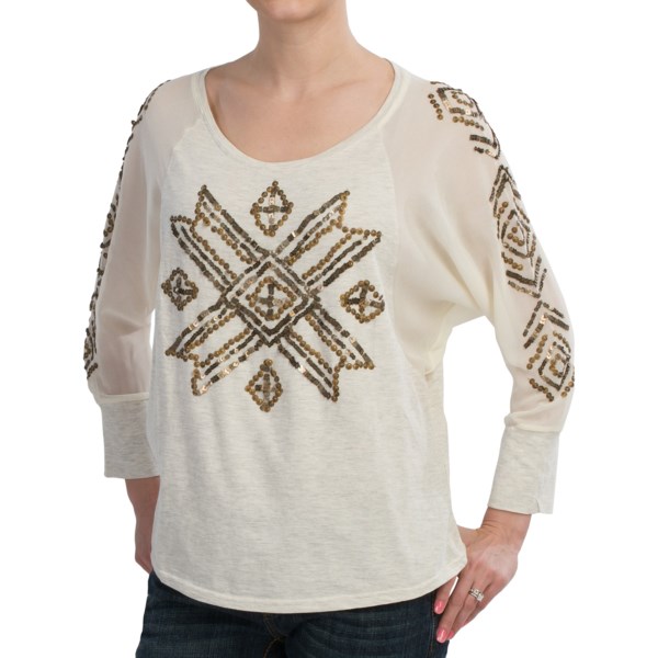 Roper Studio West Embellished Shirt - Sheer Dolman Long Sleeve (for Women)