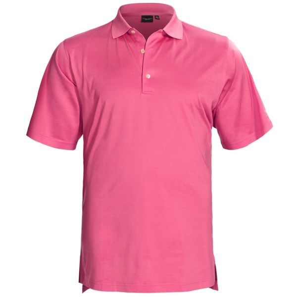 Fairway And Greene Signature Solid Lisle Polo Shirt - Mercerized Cotton, Short Sleeve (for Men)
