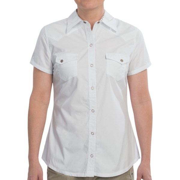 Dickies Cotton Poplin Snap Front Shirt - Short Sleeve (For Women)