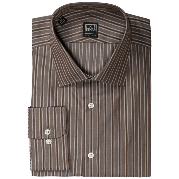 Ike Behar Black Label Stripe Dress Shirt - Long Sleeve (For Men)