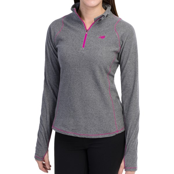 New Balance Cozy Pullover - Zip Neck, Long Sleeve (For Women)