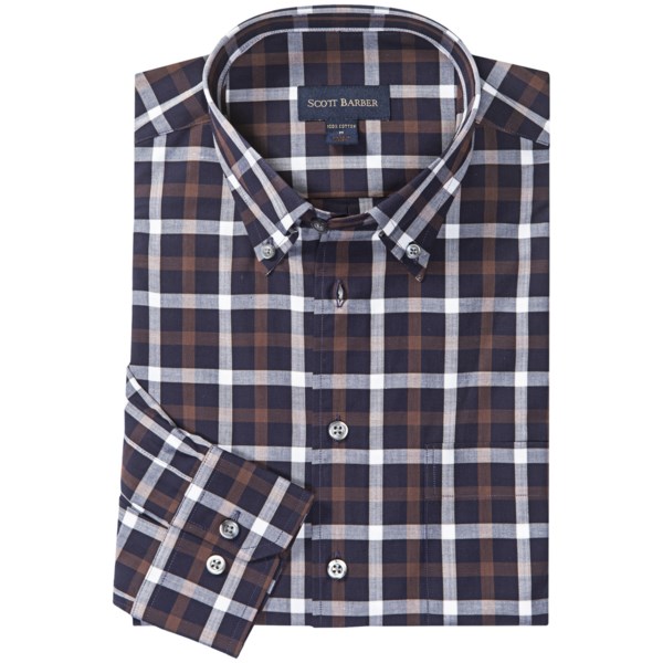 Scott Barber James Check Sport Shirt - Long Sleeve (for Men)