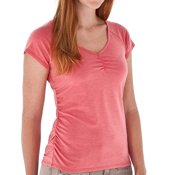 Royal Robbins Essential Ruched Shirt - UPF 50, TENCEL(R) Stretch Jersey, Short Sleeve (For Women)