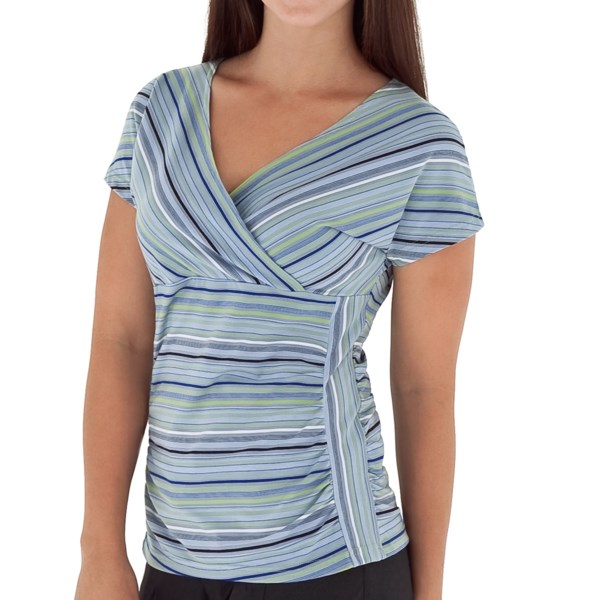 Royal Robbins Essential TENCEL(R) Stripe Shirt - UPF 50, Short Sleeve (For Women)