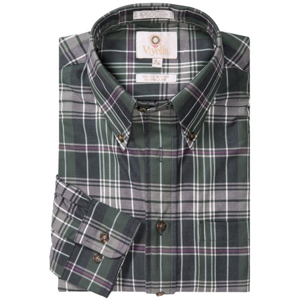 Viyella Plaid Sport Shirt - Cotton-Wool, Long Sleeve (For Men)