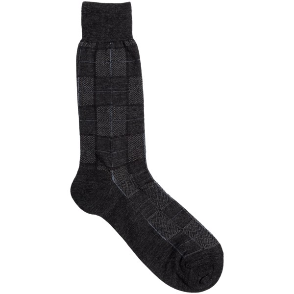 Punto Multi-Check Socks - Merino Wool, Mid-Calf (For Men)