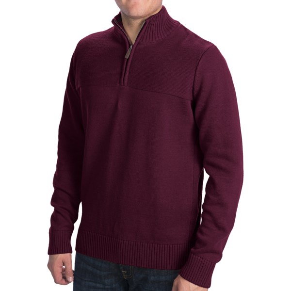 Dockers Cotton Sweater - Zip Neck (For Men)