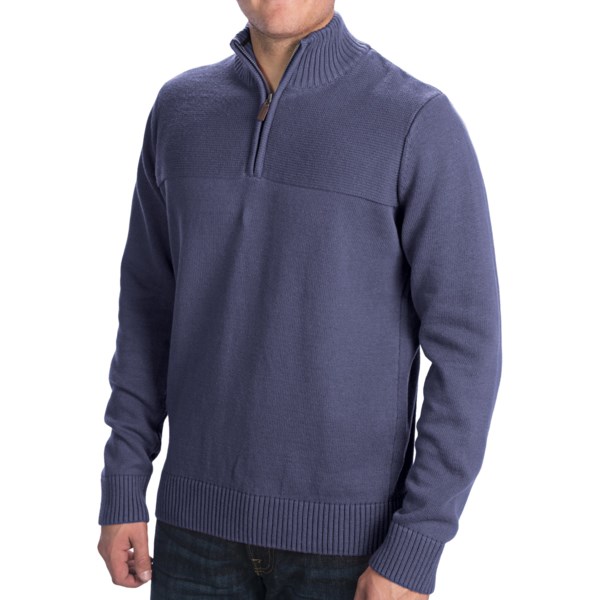 Dockers Cotton Sweater - Zip Neck (For Men)