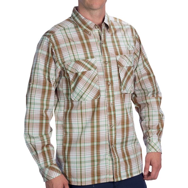 Exofficio Air Strip Macro Plaid Shirt - Upf 30 , Long Sleeve (for Men)