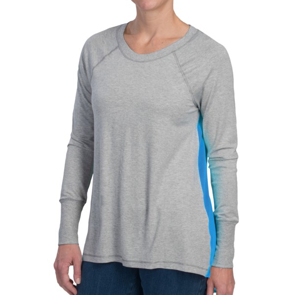 dylan Heather Jersey Pullover - Contrast Back Panel , Long Sleeve (For Women)
