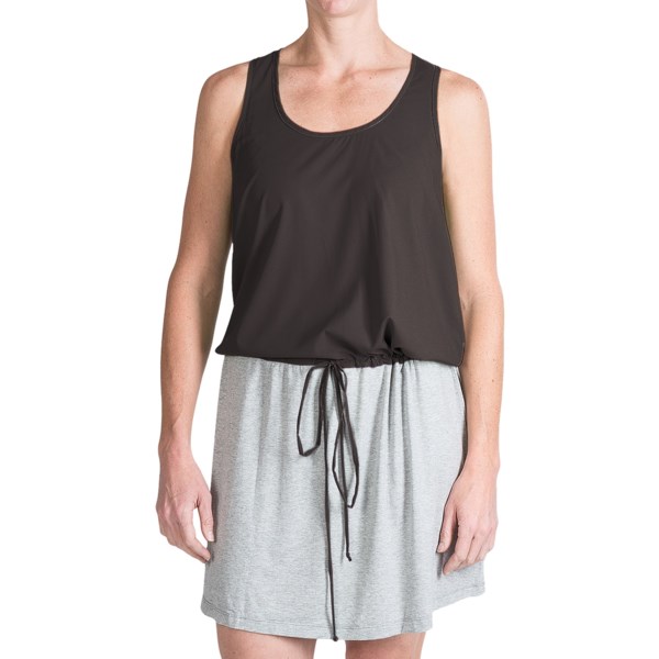 dylan Heathered Panel Tank Dress - Stretch Rayon (For Women)