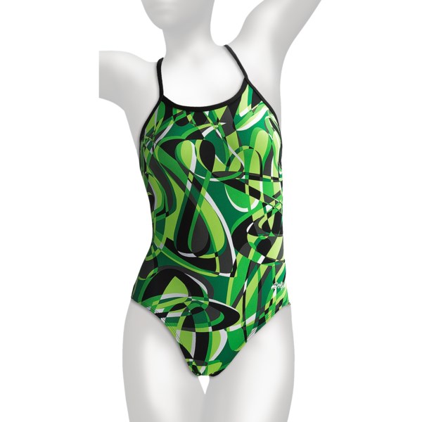 Dolfin Domino Swimsuit - Upf 50 , Chloroban(r), V-back (for Women)