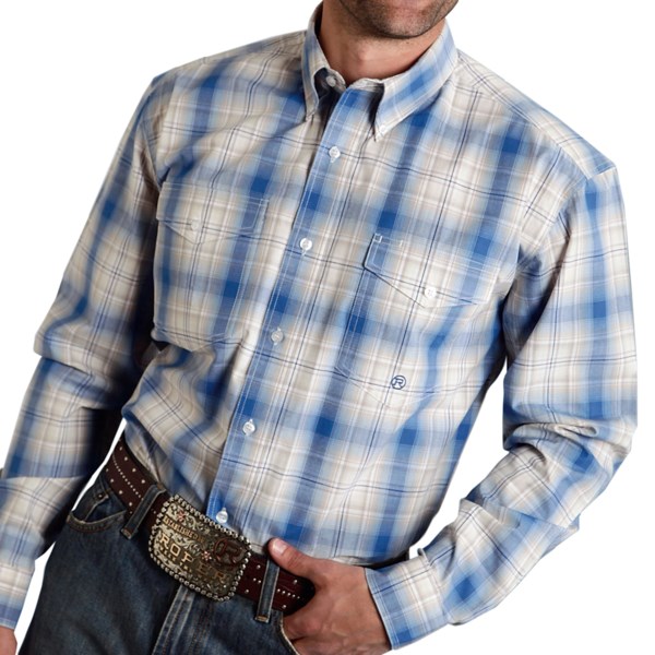 Roper Amarillo Plaid Shirt - Long Sleeve (For Tall Men)