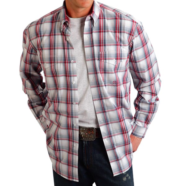 Roper Amarillo Plaid Shirt - Long Sleeve (For Tall Men)