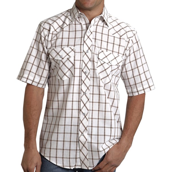 Roper Karman Classic Grid Plaid Shirt - Short Sleeve (For Men)