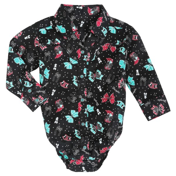 Wrangler Cotton Print Bodysuit - Long Sleeve (For Infant Girls)