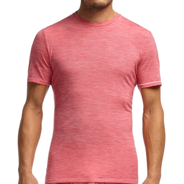 Icebreaker Anatomica Thin Stripe Crew Shirt - UPF 30 , Lightweight, Merino Wool, Short Sleeve (For Men)