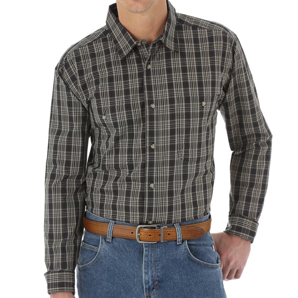 Wrangler Rugged Wear Plaid Shirt - Button Front, Long Sleeve (For Men)