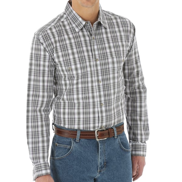 Wrangler Rugged Wear Plaid Shirt - Button Front, Long Sleeve (For Men)