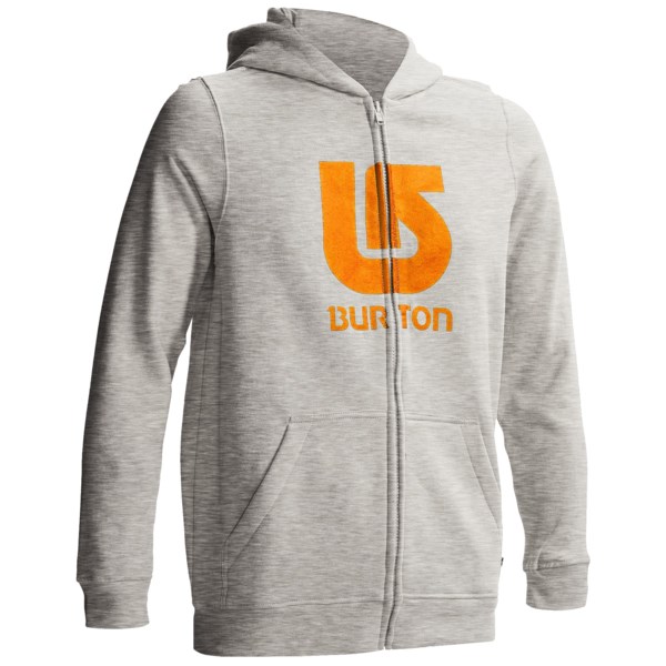 Burton Logo Vertical Hoodie - Full Zip (For Boys)