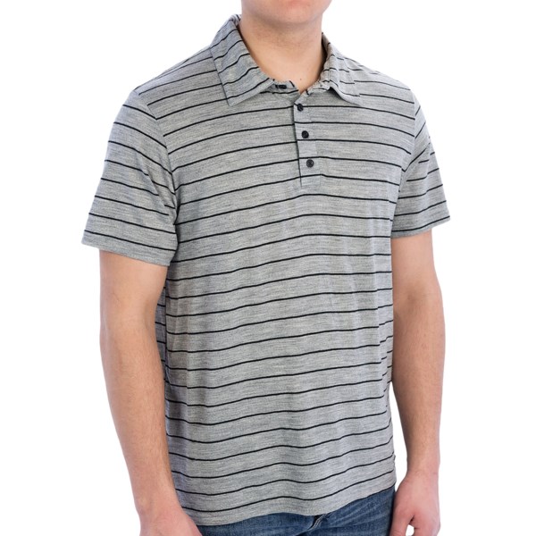 SmartWool Basic Stripe Polo Shirt - Merino Wool, Short Sleeve (For Men)