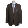 Isaia Chocolate Rope Stripe Suit - Wool (For Men)