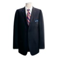 Isaia Navy-Pink-Red Beaded Stripe Suit - Ultrafine Wool (For Men)