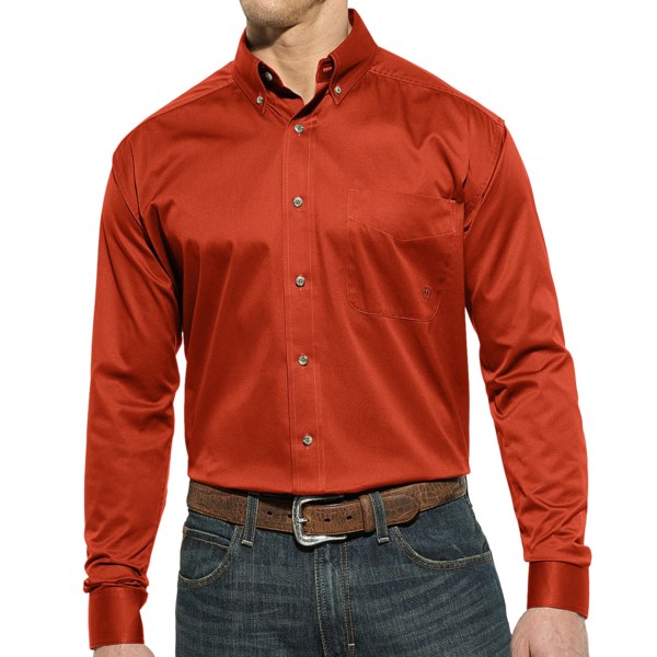 Ariat Solid Twill Shirt - Button Front, Long Sleeve (For Men)