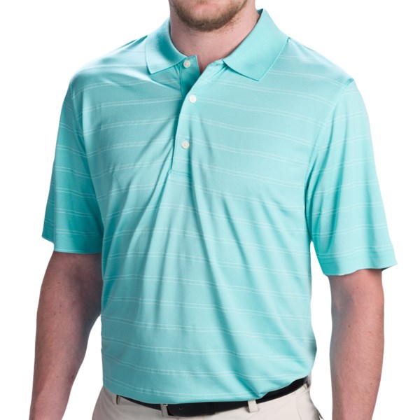 Greg Norman Jersey Stripe Sport Polo Shirt - Short Sleeve (for Men)
