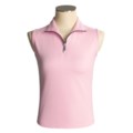Barbour French Terry Shirt - Sleeveless, Zip Neck (For Women)